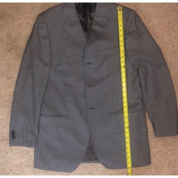 Posillipo 1930 Sartoria Made in Napoli Single-Breasted Checkered Coat Gray Custo - Picture 7 of 16